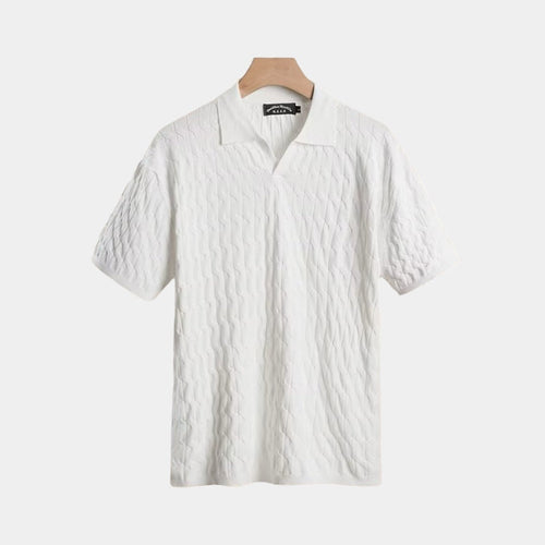 Bentara Textured V-Neck Polo