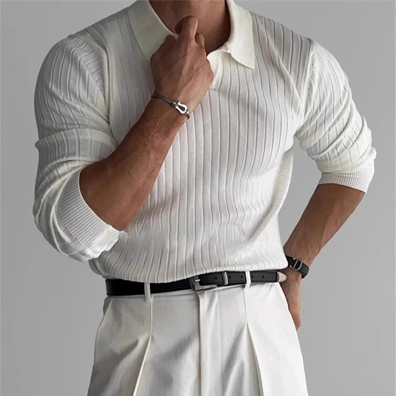 Bentara Long Sleeve V Collar Polo