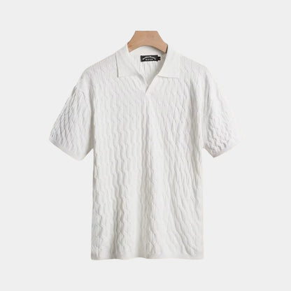 Bentara Textured V-Neck Polo