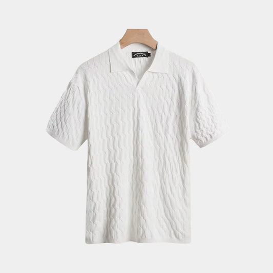 Bentara Textured V-Neck Polo