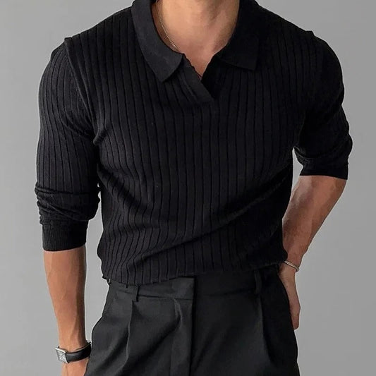 Bentara Long Sleeve V Collar Polo