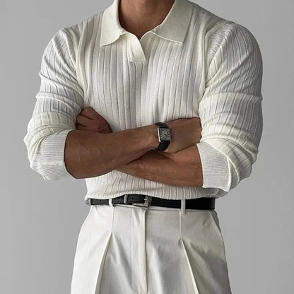 Bentara Long Sleeve V Collar Polo